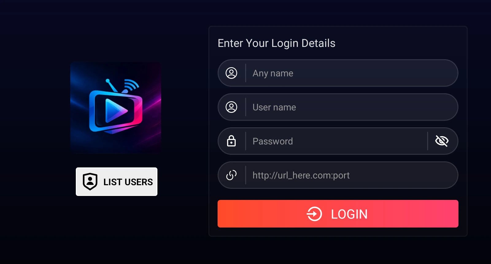 Login Xtream API